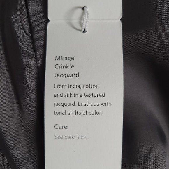 NWT EILEEN FISHER Jacket XS Gray Crinkle Jacquard Cotton Silk Open Front Pockets - Picture 13 of 13